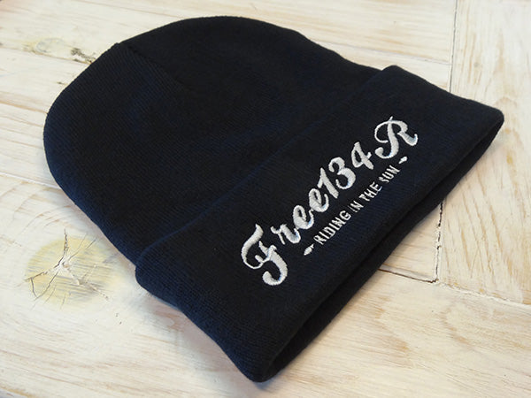 134R knit cap Free134R Logo BK