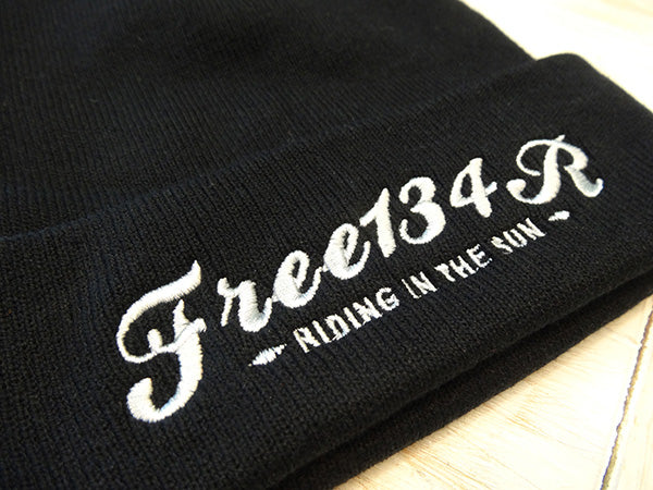 134R knit cap Free134R Logo BK