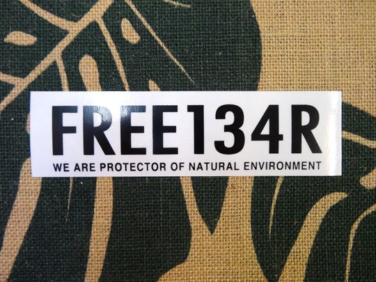 134R vinyl sticker FREE 134R #134R-ST023007