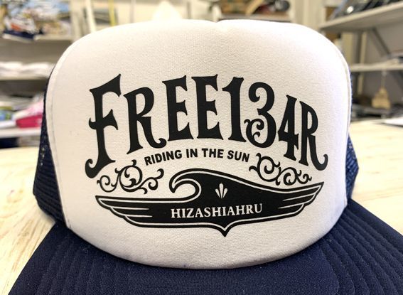 134R Mesh Cap EagleWave Logo Wh/Ny