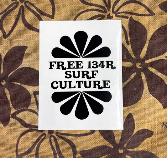 134R Peaceful Flower Logo big sticker #134R-ST025001L