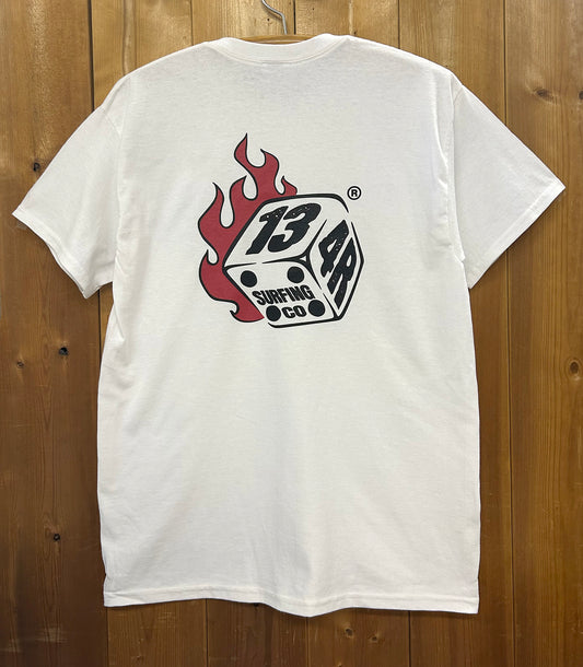 134R T-Shirts  Flame Dice WH #134R-T025004wh