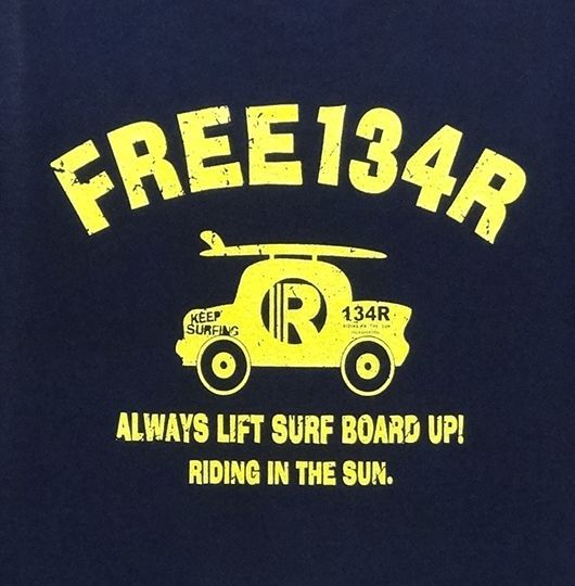 134R T-Shirts navy surfcar